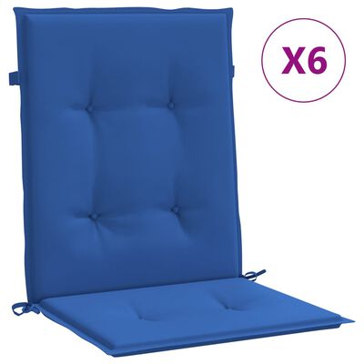 vidaXL Blazine za vrtne stole 6 kosov kraljevsko modre 100x50x3 cm