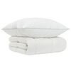 vidaXL 90% Gosji puh set odej FULDA 2 kos 155 x 200 cm 210 GSM Bela