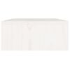vidaXL Stojalo za zaslon belo 60x24x10,5 cm trdna borovina
