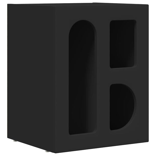 vidaXL Nočna omarica Črna 40 x 35 x 50 cm Konstruiran les