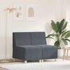 vidaXL Modularna sofa enota brez naslonov 2 pcs Temno siva