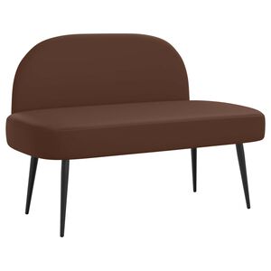 vidaXL Oblazinjena klop z naslonom Rjava 110 x 60 x 76 cm Umetno usnje
