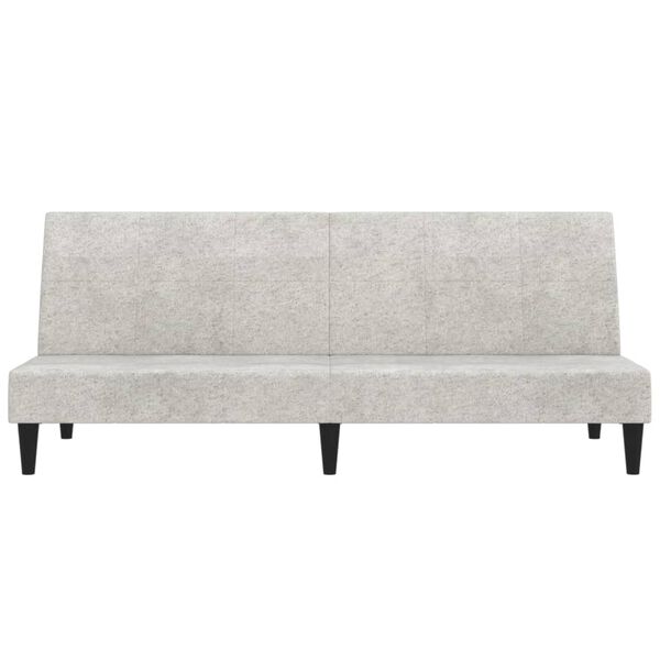 vidaXL Raztegljiv kavč dvosed svetlo siva tkanina iz mikrovlaken