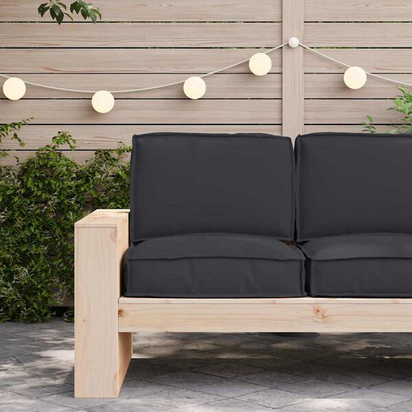 vidaXL Set blazin za palete 2 pcs Črna Oxford tkanina