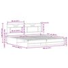 vidaXL Kovinski posteljni okvir brez vzmetnice sonoma hrast 183x213 cm