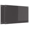vidaXL Kuhinjski panel 2 pcs Temno siva 80 x 50 cm kaljeno steklo