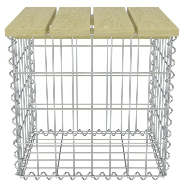 vidaXL Vrtni stolček 40x40x45 cm pocinkano jeklo in borovina