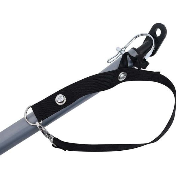 vidaXL Kolesarska prikolica siva in oranžna 65 kg