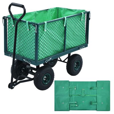 vidaXL Podloga za vrtni voziček zeleno blago