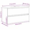 vidaXL Omara za umivalnik Črni hrast 80 x 39 x 62 cm Konstruiran les