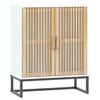 vidaXL Komoda bela 60x30x75 cm inženirski les