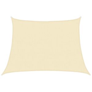 vidaXL Senčno jadro 160 g/m&sup2; krem 4/5x3 m HDPE