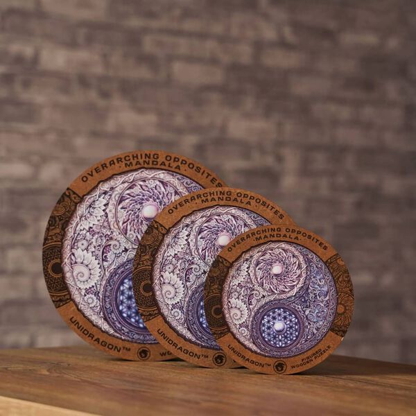 UNIDRAGON Lesena sestavljanka 350-delna Overarching Opposites 33x33 cm