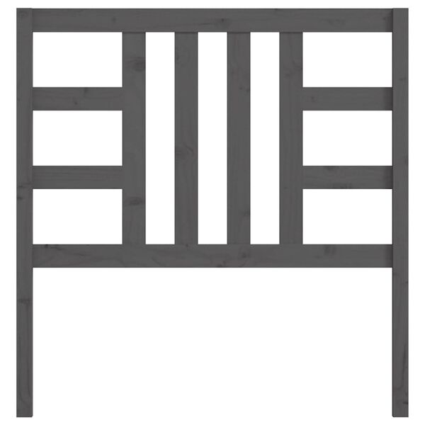 vidaXL Posteljno vzglavje sivo 96x4x100 cm trdna borovina