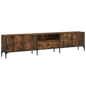 vidaXL TV omarica s predalom dimljeni hrast 200x25x44 cm inž. les