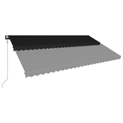 vidaXL Avtomatsko zložljiva tenda 600x300 cm antracitna
