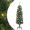 vidaXL Umestno božično drevo Zelena 150 cm PVC in Jeklo in Plastika