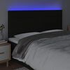 vidaXL LED posteljno vzglavje črno 160x5x118/128 cm blago