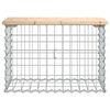 vidaXL Vrtna klop gabion 63x31,5x42 cm trdna borovina