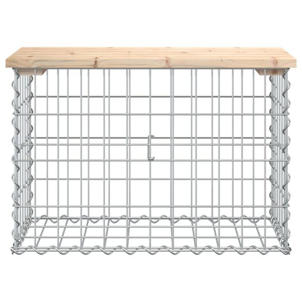 vidaXL Vrtna klop gabion 63x31,5x42 cm trdna borovina