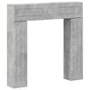 vidaXL Okvir kamina Betonsko siva 102 x 18 x 100,5 cm Inženirski les