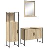 vidaXL Komplet pohi&scaron;tva za kopalnico 3 kos Rjava 33 x 33 x 120,5 cm