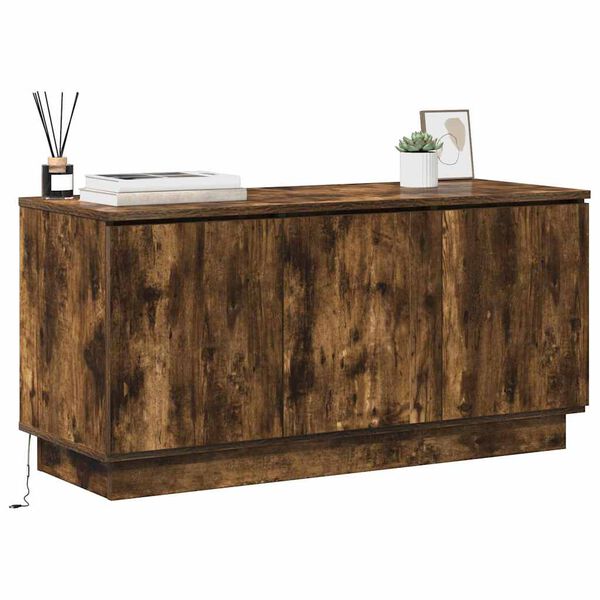 vidaXL TV omarica Dimljeni oreh 100 x 38 x 49 cm Konstruiran les