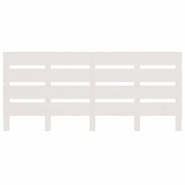 vidaXL Posteljno vzglavje belo 160x3x80 cm trdna borovina