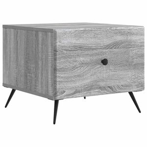 vidaXL Klubska miza Siva Sonoma 49 x 50 x 40 cm Inženirski les
