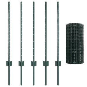 vidaXL Ograja z varjeno žico 10 x 0,8 m (&Scaron; x V) Jeklo s PVC premazom
