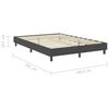 vidaXL Posteljni okvir boxspring sivo blago 140x200 cm