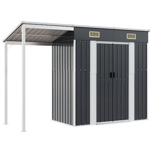 vidaXL Vrtna lopa z nadstre&scaron;kom antracitna 277x107x181 cm jeklo
