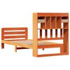 vidaXL Knjižna postelja brez vzmetnice vošč. rjava 75x190 cm borovina