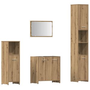 vidaXL Kopalni&scaron;ka garnitura 4-delna artisan hrast inženirski les