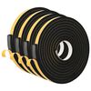 vidaXL Samolepilni pena trak 4 kos Črna 20mm x 5m CR pena