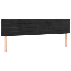 vidaXL Posteljno vzglavje črna 180x5x78/88 cm žamet