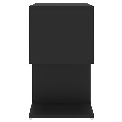 vidaXL Nočna omarica črna 50x30x51,5 cm iverna plošča