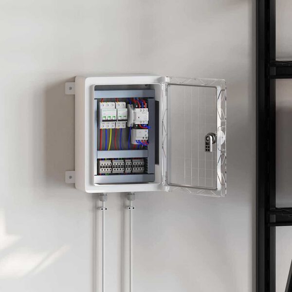 vidaXL Nadzorna omarica Siva 25 x 13 x 33 cm ABS plastika