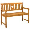 vidaXL Zunanja klop Naravna 110 x 55,5 x 90 cm Masiven les akacije