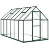 vidaXL Rastlinjak z okvirjem zelen 334x169x195 cm aluminij