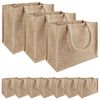 vidaXL Jutene torbe 10 Naravna 26 x 22 x 14 cm 100% Tossa juta