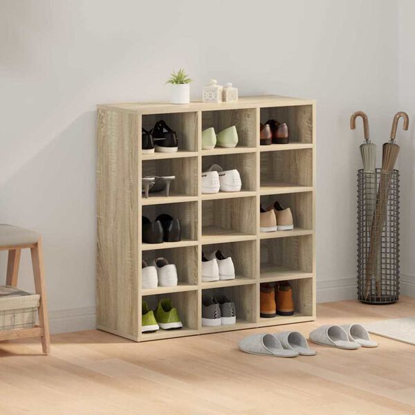 vidaXL Omara za čevlje s polico Sonoma hrast 77,5 x 30 x 83,5 cm