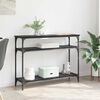 vidaXL Konzolna miza Črna Orehovina 100 x 29 x 75 cm Konstruiran les