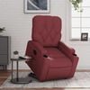 vidaXL Naslanjač s funkcijo vstajanja vinsko rdeče umetno usnje
