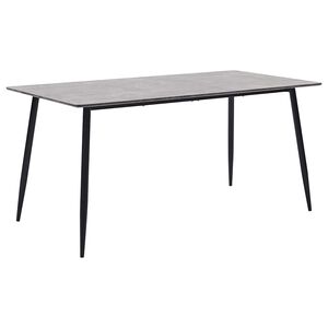 vidaXL Jedilna miza siva 160x80x75 cm mediapan