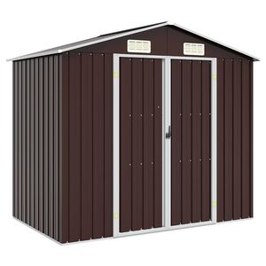 vidaXL Vrtna lopa rjava 205x129x183 cm pocinkano jeklo