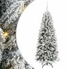 vidaXL Umestno božično drevo Bela 150 cm PVC, plastika, jeklo in PE