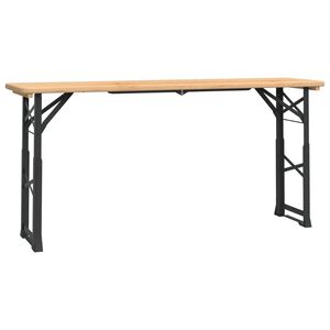 vidaXL Zložljiva pivska miza 170x50x75/105 cm trden les jelke