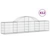 vidaXL Obokane gabion ko&scaron;are 12 kosov 200x30x40/60 cm pocinkano železo
