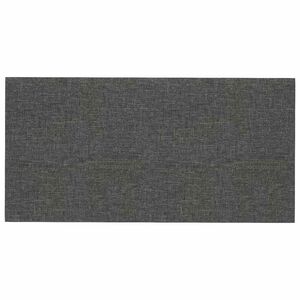 vidaXL Stenska glavna postelja 12 kos 30 x 15 cm Temno siva blago